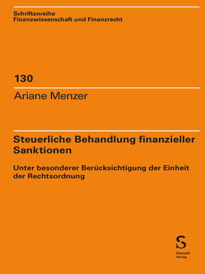 cover image of Steuerliche Behandlung finanzieller Sanktionen